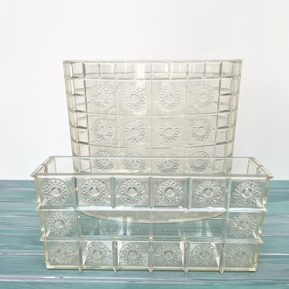 Mid Century Lucite Trash can and Tissue Box - Picture 2 of 8
